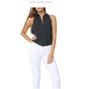 T BY ALEXANDER WANG Sleeveless Black Bodysuit SZ XS *Brand New